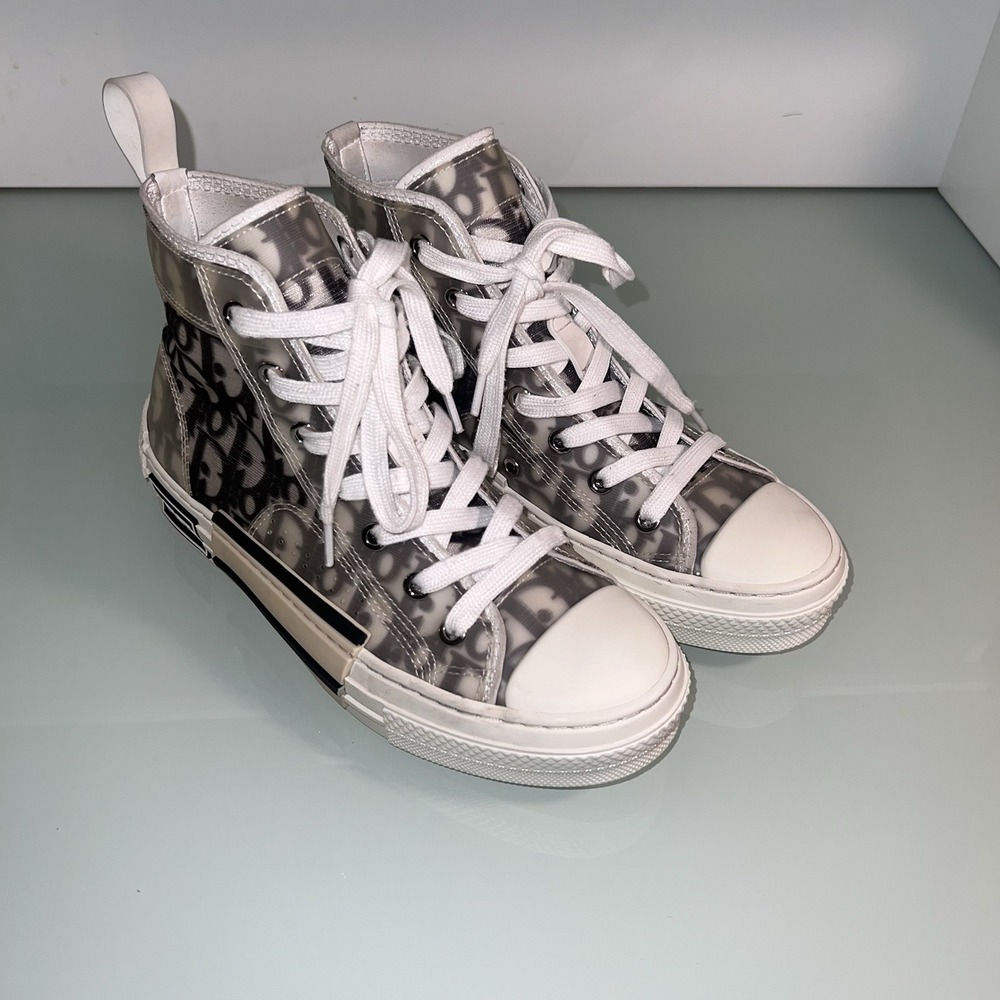 Christian Dior B23 High Top Women's Designer Sneaker 37 Size 7 - Picture 4 of 16